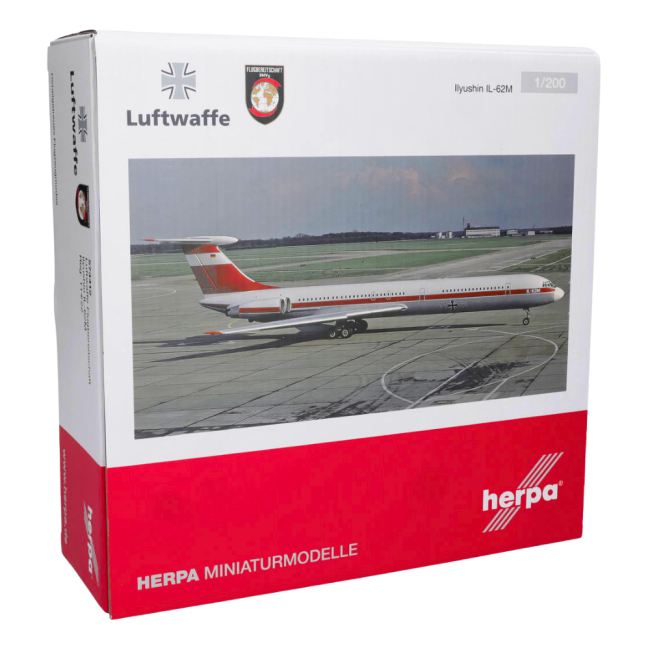 Herpa Wings Flugzeugmodell Luftwaffe Flugbereitschaft Ilyushin IL-62M (1:200)